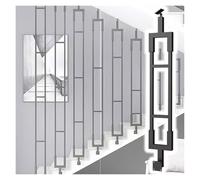 Kit de rampe d'escalier d'intérieur à monter soi-même, balustre en forme de L avec support réglable de 0 à 180 °, broches en fer métallique pour porche, couloir, loft
