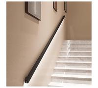 Kit de rampe d'escalier d'intérieur de 1,8 m avec capteur de corps LED - Barre d'appui moderne à fixation murale - Finition noire pour plus de sécurité et de style - Idéal pour un usage domestique