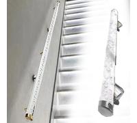 Kit de rampe d'escalier d'intérieur robuste, design transparent antidérapant pour personnes âgées et enfants, ensemble complet avec fixations dorées, L 450 cm, mise à niveau sûre et élégante
