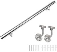 Kit de rampe d'escalier en acier inoxydable, balustrade murale d'intérieur moderne pour porche et marches d'entrée de garage, support de rampe