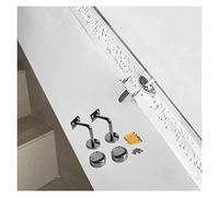 Kit de rampe d'escalier en acrylique transparent antidérapant - Longueur de 1,6 à 20 pieds, rampes de sécurité robustes for une utilisation intérieure/extérieure(Silver Bracket,80cm)