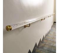 Kit de rampe d'escalier en acrylique transparent avec embouts et supports, rampe d'escalier d'intérieur et d'extérieur pour balustres d'escalier mural/acrylique, barre d'appui de sécurité pour rampes