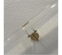 Kit de rampe d'escalier en acrylique transparent - Support mural antidérapant avec supports dorés - Barre d'appui durable pour escaliers - 460 cm de long