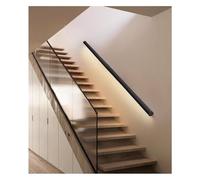 Kit de rampe d'escalier en aluminium avec applique murale LED de 50 cm pour intérieur - Garde-corps d'escalier moderne - Solution de sécurité durable et élégante