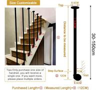 Kit de rampe d'escalier en fer forgé monté au plafond pour escaliers Poignée de support de sécurité antidérapante 40 cm Idéal pour villa et loft Design élégant