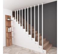 Kit de rampe d'escalier intérieur et extérieur balustre en forme de L en fer forgé pour couloirs et greniers 80 cm Solution de sécurité durable pour escaliers et clôtures