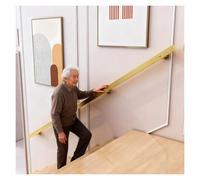 Kit de rampe d'escalier mural moderne antidérapant en fer forgé avec supports 30560 cm Barre d'appui de sécurité réglable pour loft intérieur et soutien aux personnes âgées (300 cm, 3 x 100 cm)