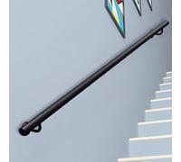 Kit de rampe d'escalier mural réglable de 90 cm à 240 cm avec supports en fer forgé pour décoration d'intérieur (280 cm)
