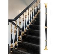 Kit de rampe d'escalier réglable en métal, support de sécurité anti-chute pour escaliers contemporains, poteaux de rechange pour garde-corps sécurisés, stabilité améliorée et design moderne.