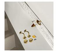 Kit de rampes d'escalier antidérapantes personnalisables en acrylique, longueur de 1,6 à 20 pieds, robustes for une utilisation intérieure et extérieure.(Gold Bracket,500cm)