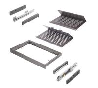 Kit de range-chaussures extractible pour armoire Quartz - titane - largeur 700 mm EMUCA