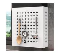 Kit de rangement mural de cuisine - Panneau d'affichage en PVC pour la maison et le garage, couverture décorative de tuyauterie, plaque de blocage du chauffe-eau (35 x 17 x 50 cm)