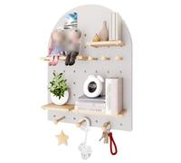 Kit de rangement mural en panneau perforé - Panneaux en bois à faire soi-même pour la maison, le bureau, la cuisine, le garage et l'atelier - Solution de rangement d'outils et de rangement de bureau