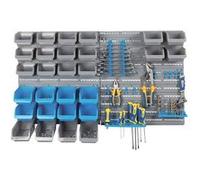 Kit de rangement mural pour outils - 43 pièces, 28 boîtes, 10 crochets G