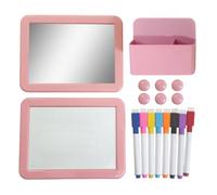 Kit de rangement rose de 17 pièces, miroir magnétique, porte-stylo | Accessoires de casier mignons pour filles fournitures de rentrée scolaire pour collège et lycée