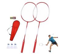 Kit de raquette de badminton professionnelle - 2 joueurs légers avec sac Shuttlecock - Équipement de badminton durable - Kit de jeu pour sports de plein air - Kit d'activités familiales pour la plage