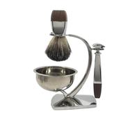 Kit de Rasage Classique avec Blaireau en Poils de Blaireau Bol de Savon Ensemble de Rasage élégant et Support Poignée de Rasage Rasoir Papillon à Double Tranchant pour Cadeau pour Hommes