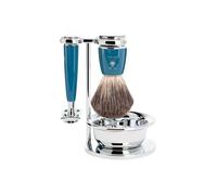 Kit de rasage de sécurité frêne Mühle Rytmo Fusion Pur (x4) Bleu TU