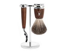 Set Afeitado Mühle Brocha de Afeitar, Soporte & Maquinilla Mach3 Serie Rytmo