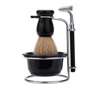 Kit de Rasoir Manuel en Métal pour Hommes, Rasage Précis | Coffret Présent pour Mari ou Père, Mousse Chaude Riche, Contrôle Stable, Garde L’outil Brosse au Sec