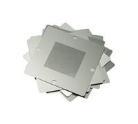 Kit de reballing pour Bga 90 mm Gabarit de fixation pour station de reball avec 10 pochoirs argentés pour table Ht90 ouvertures de 0,30,76 mm facile à utiliser pour réparation électronique et soudure