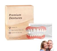 Kit de rebasage avancé en silicone pour prothèses dentaires - Jeu de fausses dents complet - Facettes dentaires amovibles Snap-On - confortable et d'aspect naturel pour hommes et femmes (1Pièce)