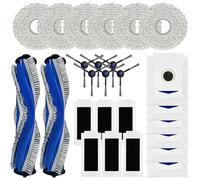 Kit de rechange compatible avec Ecovacs Debot T30 Pro Omni/DDX14/Yeedi M12 Pro+ Aspirateur Robot Brosse principale, Brosse latérale, Filtre HEPA, chiffon serpillère, accessoires pour sac à poussière