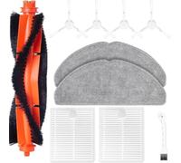 Kit de rechange d'accessoires compatible avec le robot aspirateur Xiàomi S20, 10 pièces de rechange Le kit comprend 1 brosse principale, 2 tampons de serpillière, 2 filtres HEPA, 4 brosses latérales,