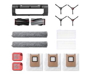 Kit de rechange eufy pour C28, 2 brosses latérales, 2 filtres de réservoir d'eau sale, 1 rouleau-brosse avec protège-brosse, 3 sacs à poussières, 2 rouleaux-serpillères, 2 filtres de rechange