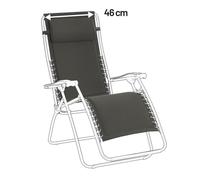 Kit De Rechange Fauteuil Relax Transat Jardin - Chaise Longue : 46 Cm - Rsxa/futura - Polycoton - Gris Ardoise - Lafuma Mobilier