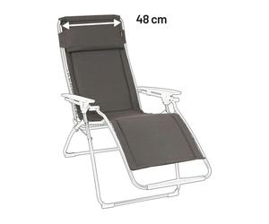Kit De Rechange Fauteuil Relax Transat Jardin - Chaise Longue : 48 Cm - Rsx/futura - Polycoton - Gris Ardoise - Lafuma Mobilier