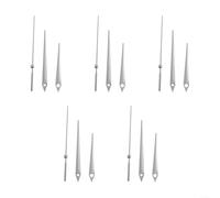 Kit de rechange pour aiguilles d'horloge - 5 pièces en aluminium pour réparer et personnaliser les horloges - Convient pour diverses créations d'horloges à faire soi-même (argenté)