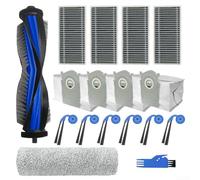 Kit de rechange pour aspirateur : 1 brosse principale, 1 rouleau serpillère, 4 sacs à poussière, 4 filtres, 6 brosses latérales pour Ecovacs pour Deebot X9 Pro, pour aspirateur robot Omni X9 Pro