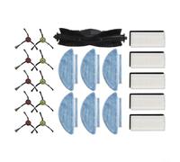 Kit de rechange pour aspirateur avec brosse principale, brosses latérales, filtre et chiffon de nettoyage pour Medion X20 SW+ / MD 11415, pour X21 SW+ / MD 11500(B)