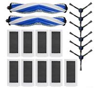 Kit de rechange pour aspirateur Ecovacs X5, X5 Pro, OMNI comprenant une brosse principale, 2 brosses latérales et 3 filtres pour un entretien continu (17 pièces)