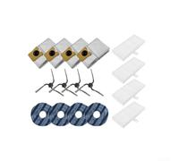 Kit de rechange pour aspirateur Eufy C10 : 4 brosses latérales de précision, 4 sacs à poussière de grande capacité, 4 filtres HEPA, 4 chiffons de nettoyage