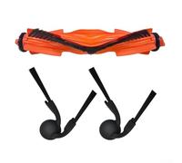 Kit de rechange pour aspirateur robot avec brosse principale et brosses latérales en nylon et plastique, compatible pour un nettoyage efficace des bords pour les maisons avec des animaux domestiques