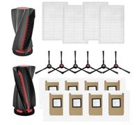 Kit de rechange pour aspirateur robot Eufy pour Omni C28 X12 Pro avec brosse à rouleau, brosses latérales, filtres haute efficacité et sacs à poussière anti-fuite de 3,3 l inclus (B)