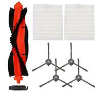 Kit de rechange pour aspirateur robot Lubluelu pour L20 pour Honor V8 Pro - Brosses de bord de brosse principale, filtres HEPA, tampons de nettoyage de sol (A)