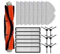 Kit de rechange pour aspirateur robot Mova Z500 avec brosse principale, brosses latérales, filtre et chiffon pour l'entretien des sols propres (B)