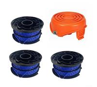 Kit de rechange pour bobine de débroussailleuse Black&Decker GL315 GL350 GL650, couvercle de bobine et fil de bobine, et facile à installer, 1 capuchon + 3 bobines