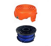 Kit de rechange pour bobine de débroussailleuse Black&Decker GL315 GL350 GL650, couvercle de bobine et fil de bobine, et facile à installer, 1 capuchon + 1 bobine