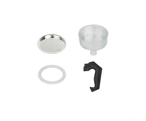 Kit de rechange pour cafetière expresso avec poignée, entonnoir, joint d'étanchéité en caoutchouc et filtre pour restaurer la fonction de la cafetière (3 tasses)