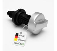 Kit de rechange pour évier de cuisine - Capuchon chromé mat Ø 44 mm + actionnement rotatif Ø 35 mm pour valves excentriques de qualité supérieure - Fabriqué en Allemagne