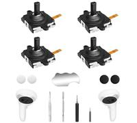 Kit de rechange pour manette Oculus Quest 2, OLCLSS Oculus Quest 2, accessoires pour contrôleur Oculus, comprend 2 joysticks de pouce, tournevis T5, pincette, outil de levier, 4 capuchons de joystick