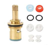 Kit de rechange pour robinet de cuisine et salle de bain - Disque en céramique - Rondelle en silicone - Pour réparation de robinet d'eau chaude et froide - Filetage de 1,27 cm - Joint torique en