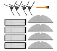 Kit de rechange pour robot Dreame D20Plus comprenant 4 brosses latérales, 4 filtres, 4 chiffons et 1 brosse de nettoyage