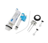 Kit de rechange pour système de chasse d'eau réglable à double soupape de chasse d'eau avec bouton poussoir d'économie d'eau, construction en polypropylène pour une installation facile pour la maison