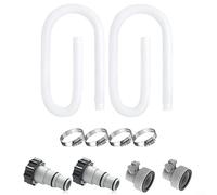 Kit de rechange pour tuyau de piscine hors sol de 3,5 cm de diamètre avec colliers de serrage fiables en acier inoxydable et adaptateurs de tuyau pour l'entretien (A)
