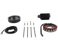 Kit de recharge 50 Ampères pour moto Harley Davidson Big Twin 99-03 FLHT,99-03 FLT - Stator - Régulateur de tension - Rotor - Hardware